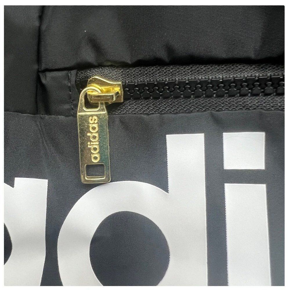 New Adidas Linear Mini Backpack in Black, White and Gold Classic Travel Everyday - Picture 7 of 9